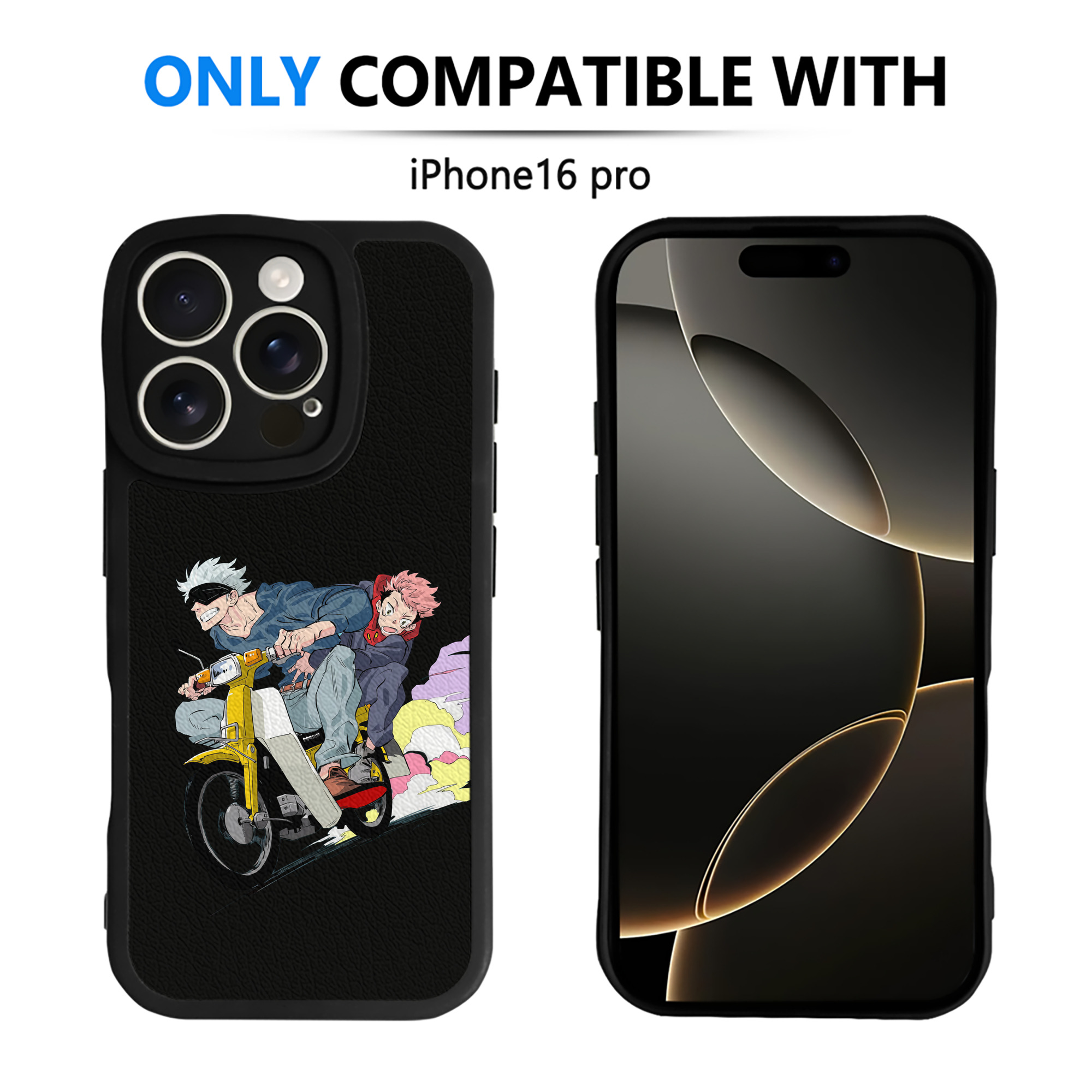 （画像用） 呪術廻戦 Jujutsu Kaisen 【iPhone 16シリーズ対応】シリコンスマホケース（レザー調） 材質：シリコン